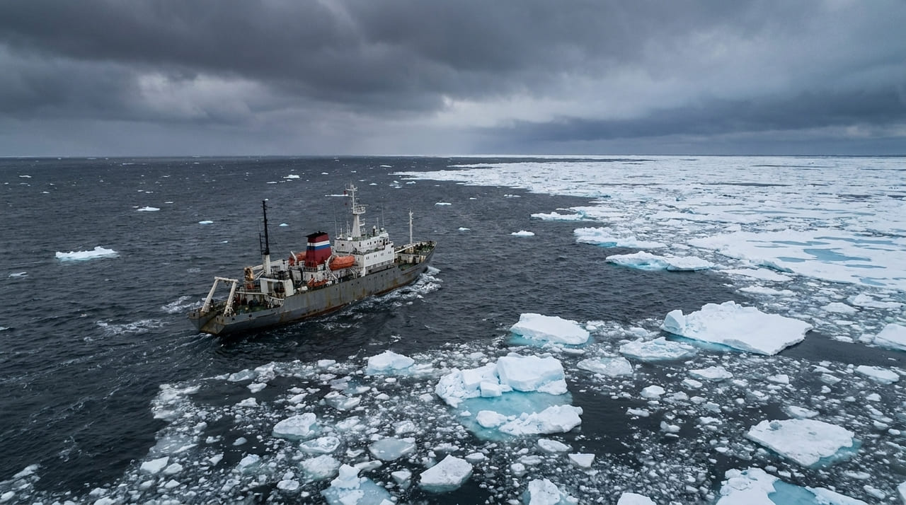 O aumento da temperatura oceânica altera a densidade da água e desafia a eficiência das operações marítimas no extremo norte.