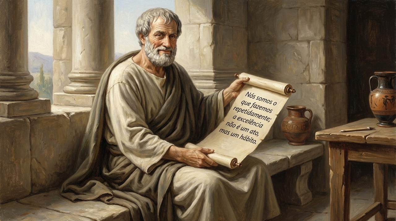 A excelência não é um ato isolado, mas o resultado de comportamentos automáticos e positivos moldados pela repetição constante.