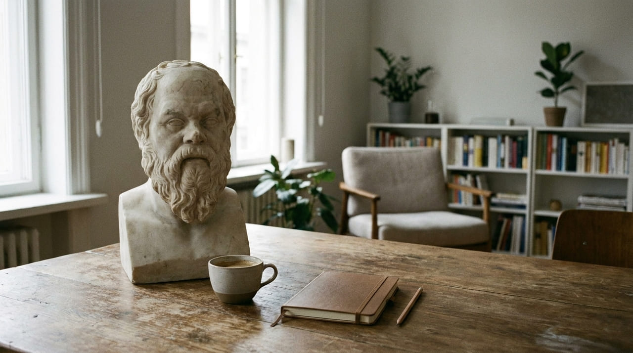 O autoconhecimento inspirado no pensamento socrático permite filtrar o excesso de informações e tomar decisões com mais clareza.