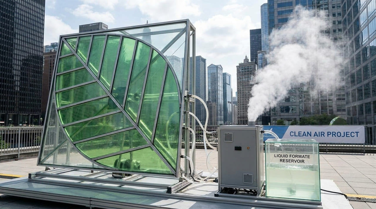 O dispositivo movido a energia solar garante a estabilidade química necessária para converter gases do efeito estufa em formato de maneira contínua.