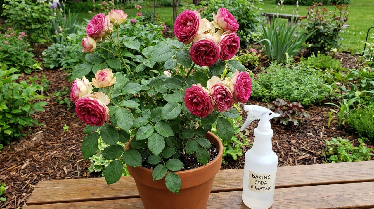 A aplicação de bicarbonato altera o pH das folhas e cria uma barreira natural contra o surgimento de manchas e pragas.