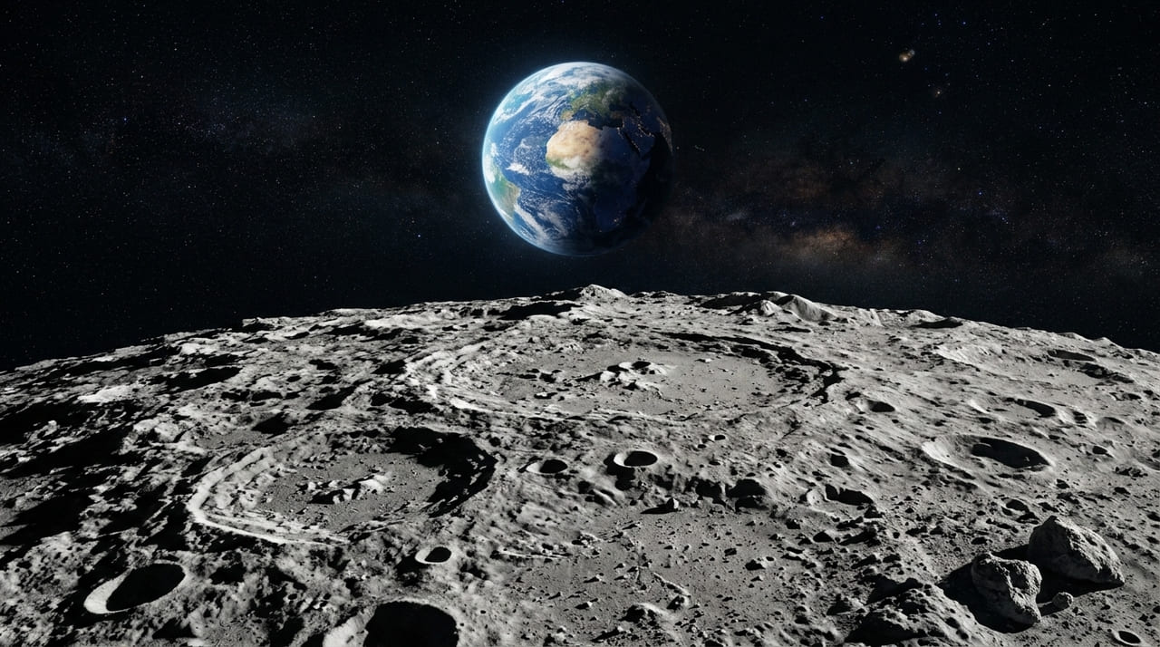 Fragmentos da atmosfera primitiva da Terra ficaram preservados no solo lunar após serem transportados por ventos solares há bilhões de anos.