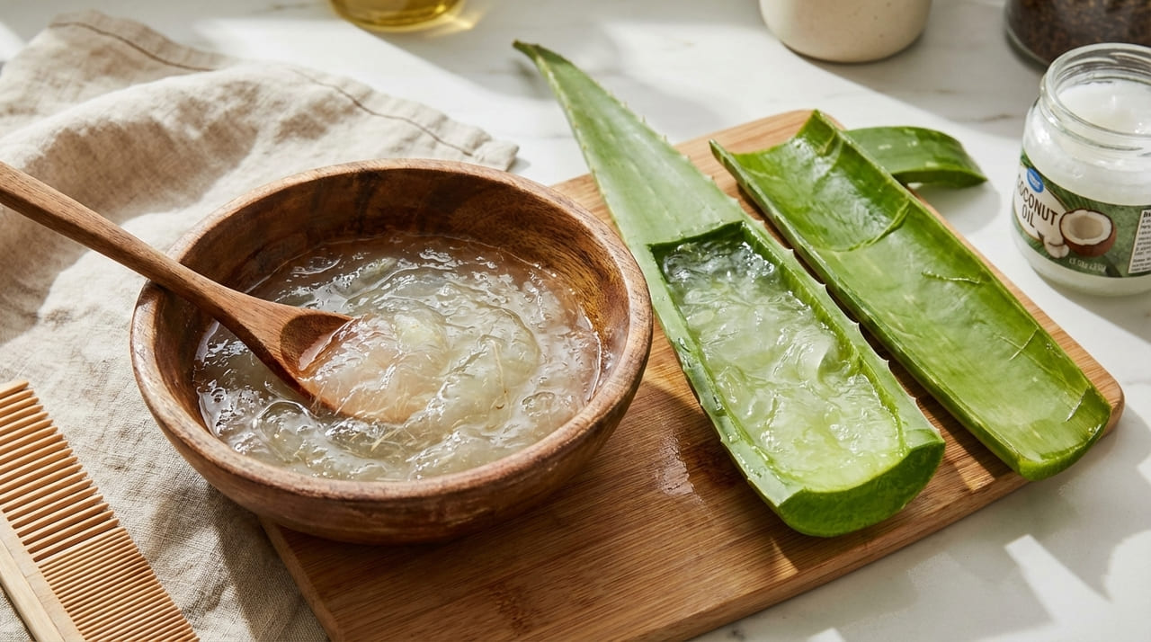 O gel natural da babosa devolve a maciez e o viço perdidos com as alterações hormonais de forma prática e acessível.