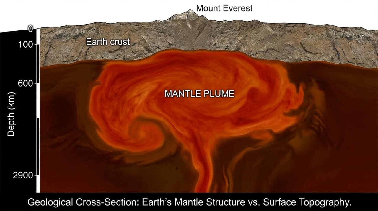 As anomalias no manto podem ser vestígios de colisões cósmicas que moldaram a estrutura interna da Terra.
