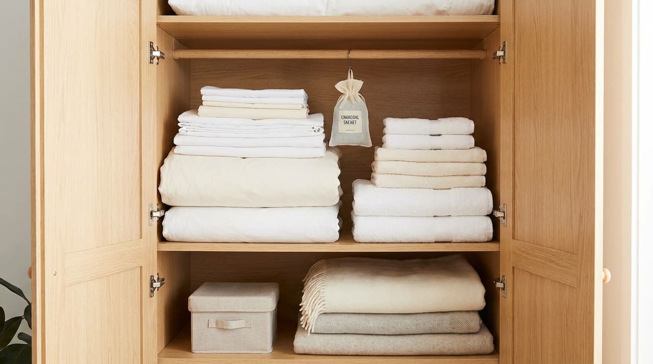 Evitar a umidade excessiva nas peças de uso pessoal protege a integridade do enxoval e previne o surgimento de odores indesejados.