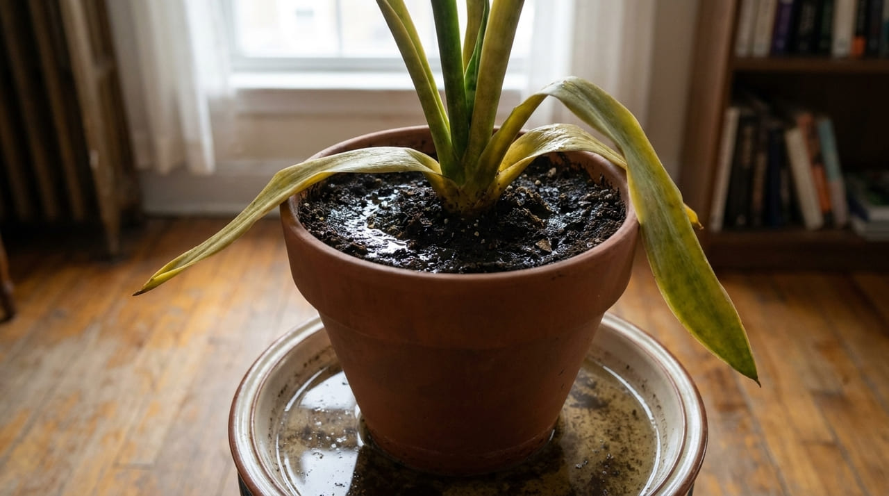 O escoamento eficiente da água e o uso de recipientes furados são fundamentais para manter a saúde e a firmeza das folhas.