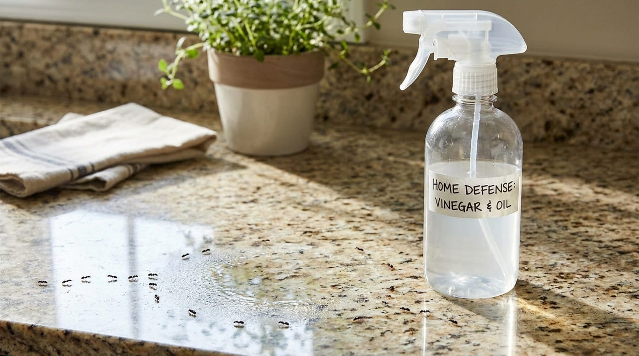 A aplicação de iscas caseiras atinge o coração da colônia e garante um ambiente livre de formigas sem produtos químicos.