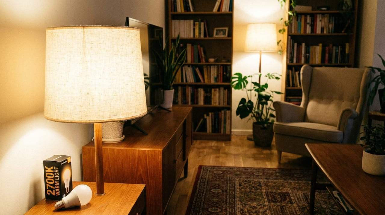 A iluminação aconchegante mimetiza o pôr do sol e favorece a produção de melatonina para um descanso profundo e restaurador.