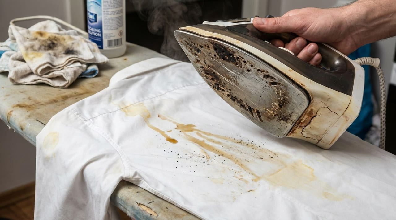 Esvaziar o reservatório após o uso previne a oxidação interna e garante que suas roupas fiquem livres de manchas.