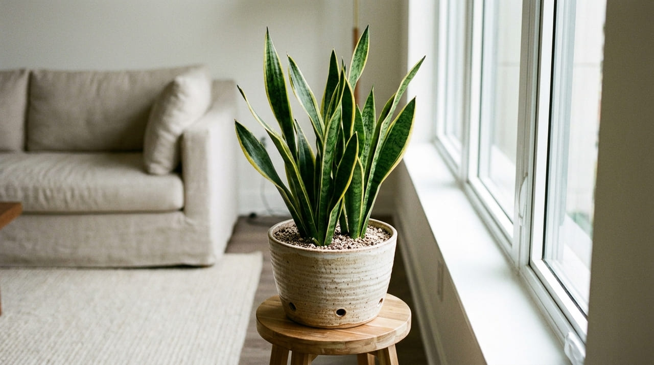 A resistência da sansevieria torna esta espécie ideal para ambientes internos desde que haja equilíbrio hídrico e boa claridade.
