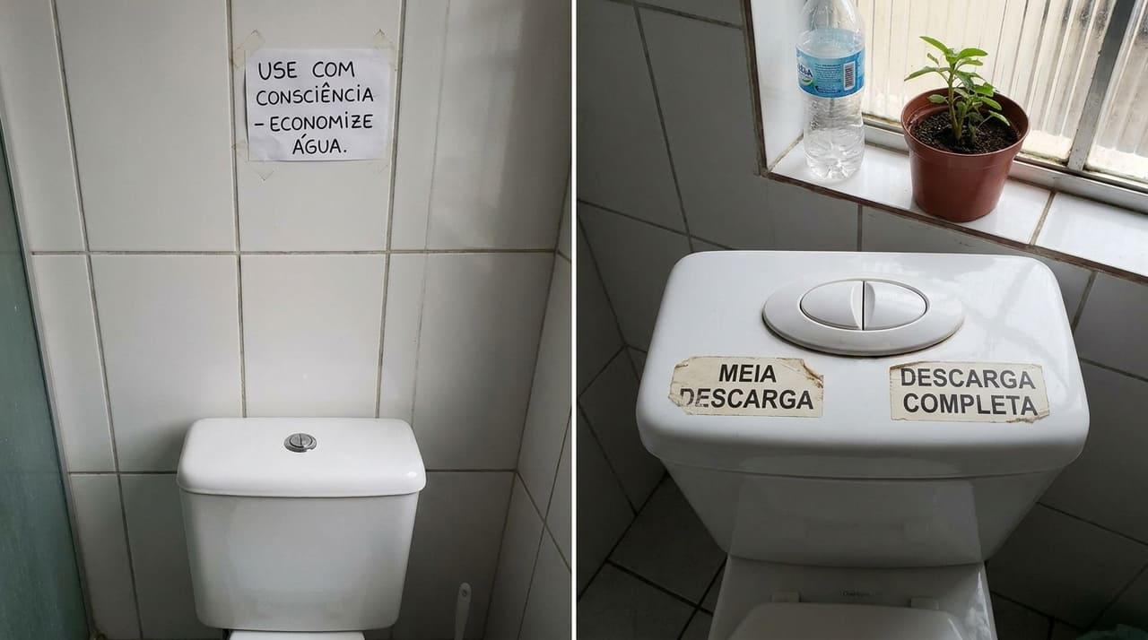O acionamento correto dos botões preserva o mecanismo e evita gastos desnecessários com a conta de água.