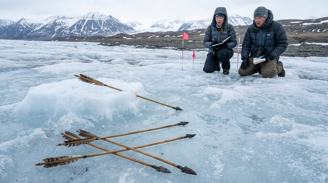 Estudos em campos de gelo revelam como a adoção de arcos e flechas transformou as estratégias de caça e sobrevivência ancestral.
