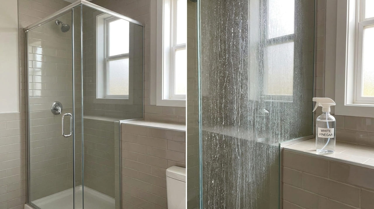 Aplicar o vinagre com a superfície ainda seca garante a remoção total das manchas esbranquiçadas e da calcificação.