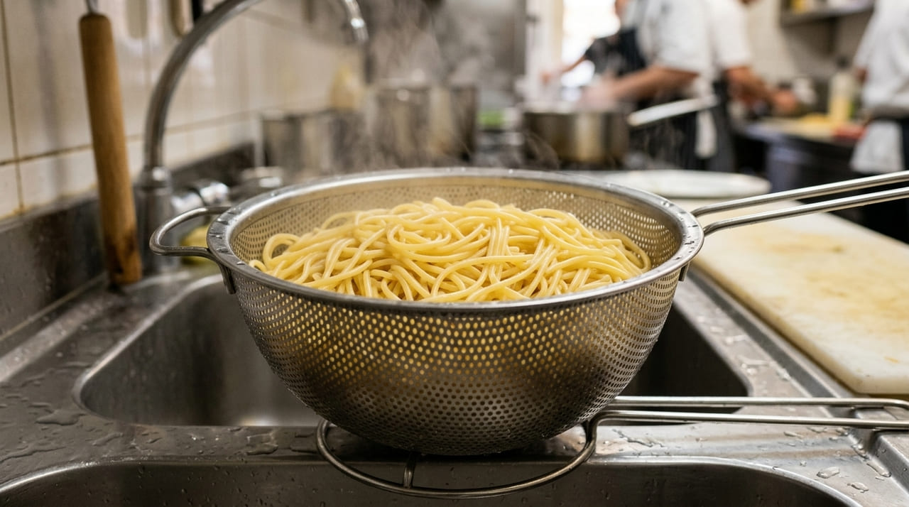 Manter a fervura constante e a proporção ideal de minerais permite que o molho adira perfeitamente à massa.