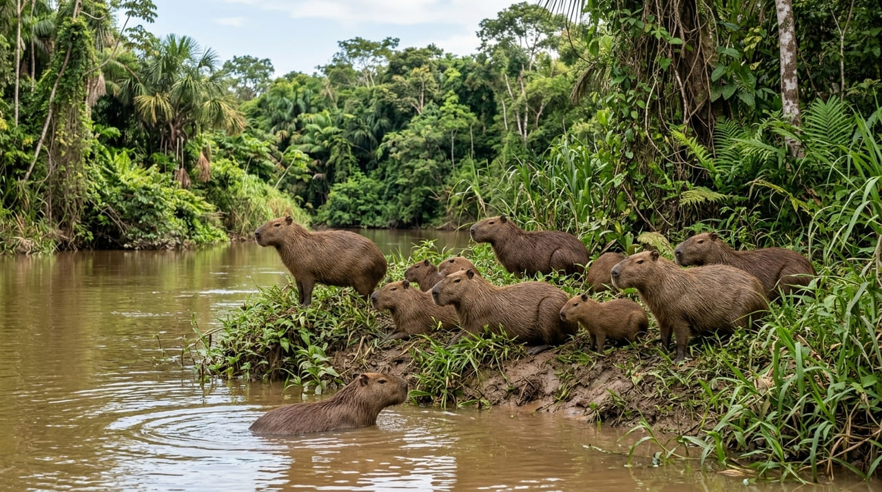 O metabolismo dos répteis e o comportamento social dos roedores garantem a harmonia e o controle populacional nas áreas úmidas.