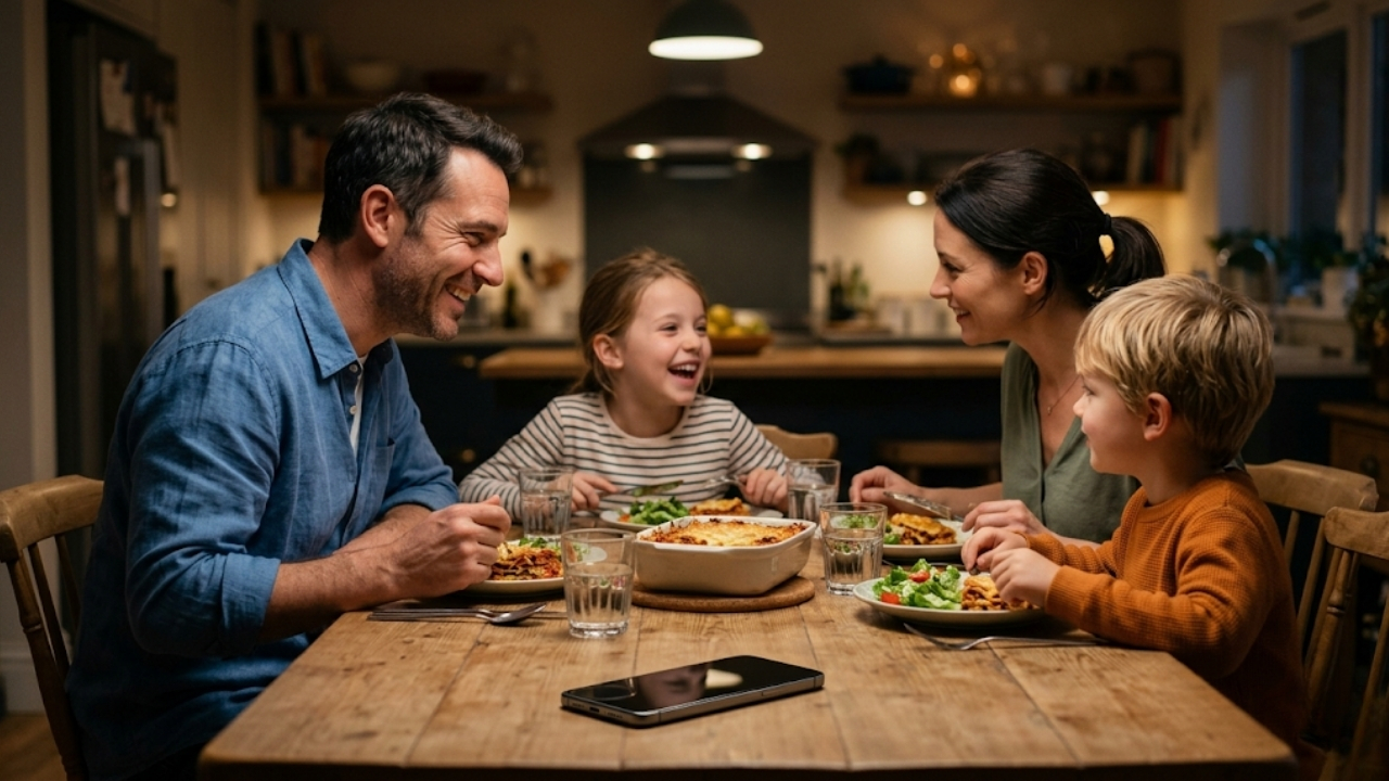 Descubra como pequenos gestos de disciplina digital transformam o ambiente doméstico e fortalecem laços.