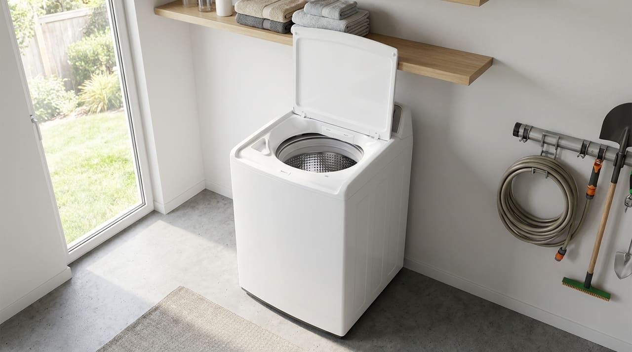 Deixar a porta da máquina aberta permite a evaporação da umidade e evita a oxidação precoce dos componentes metálicos.