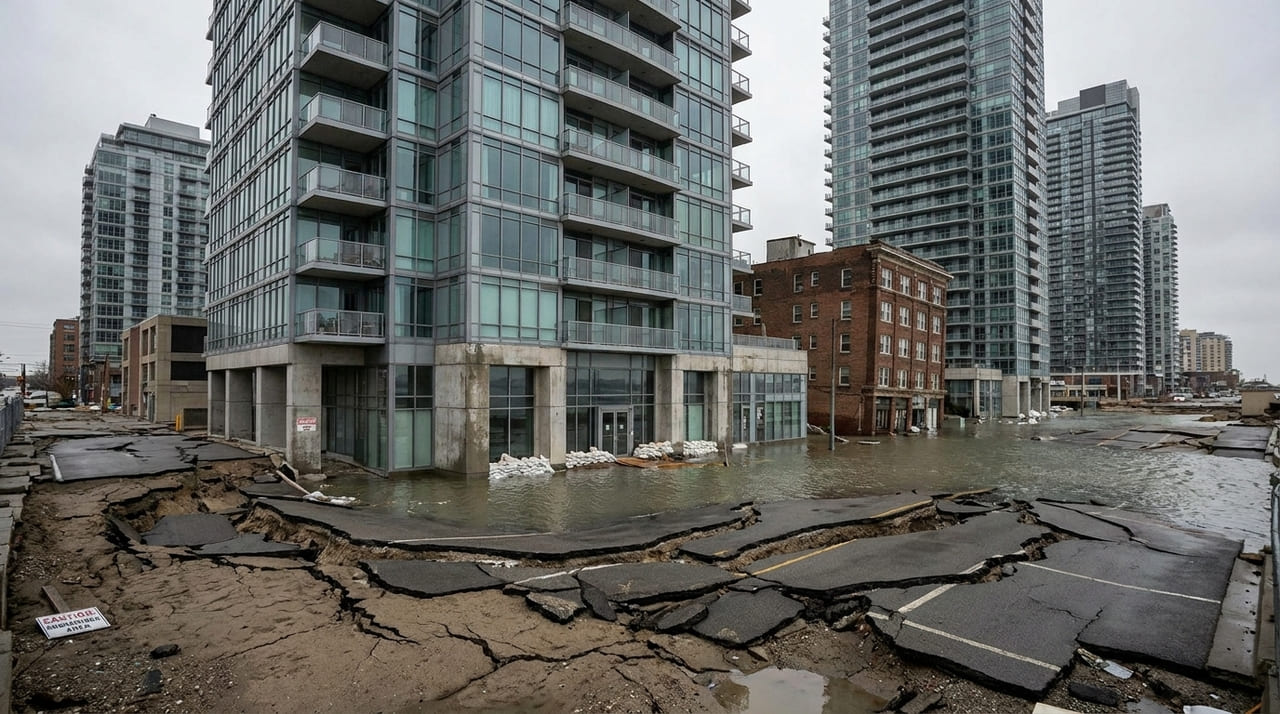 O peso das construções e a extração de águas subterrâneas aceleram o afundamento do solo, intensificando os riscos de submersão de cidades estratégicas.