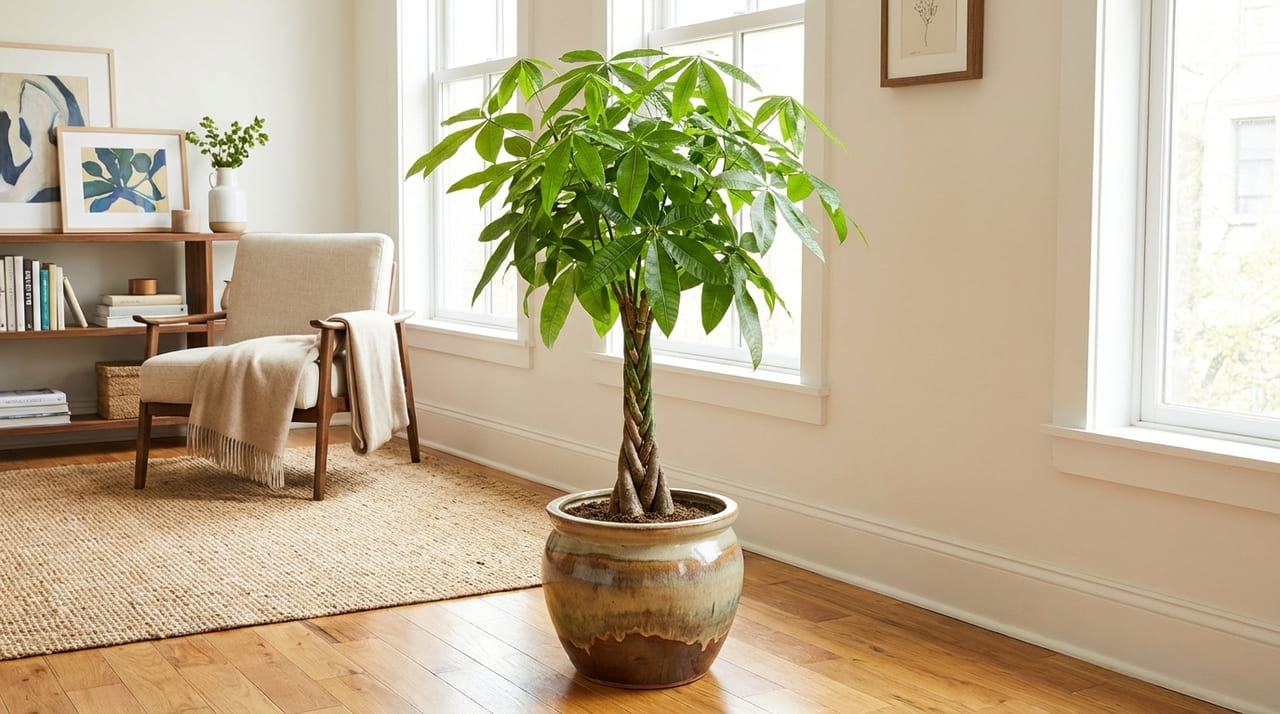 A porosidade do vaso de cerâmica permite que as raízes respirem e favorece o crescimento saudável da planta.