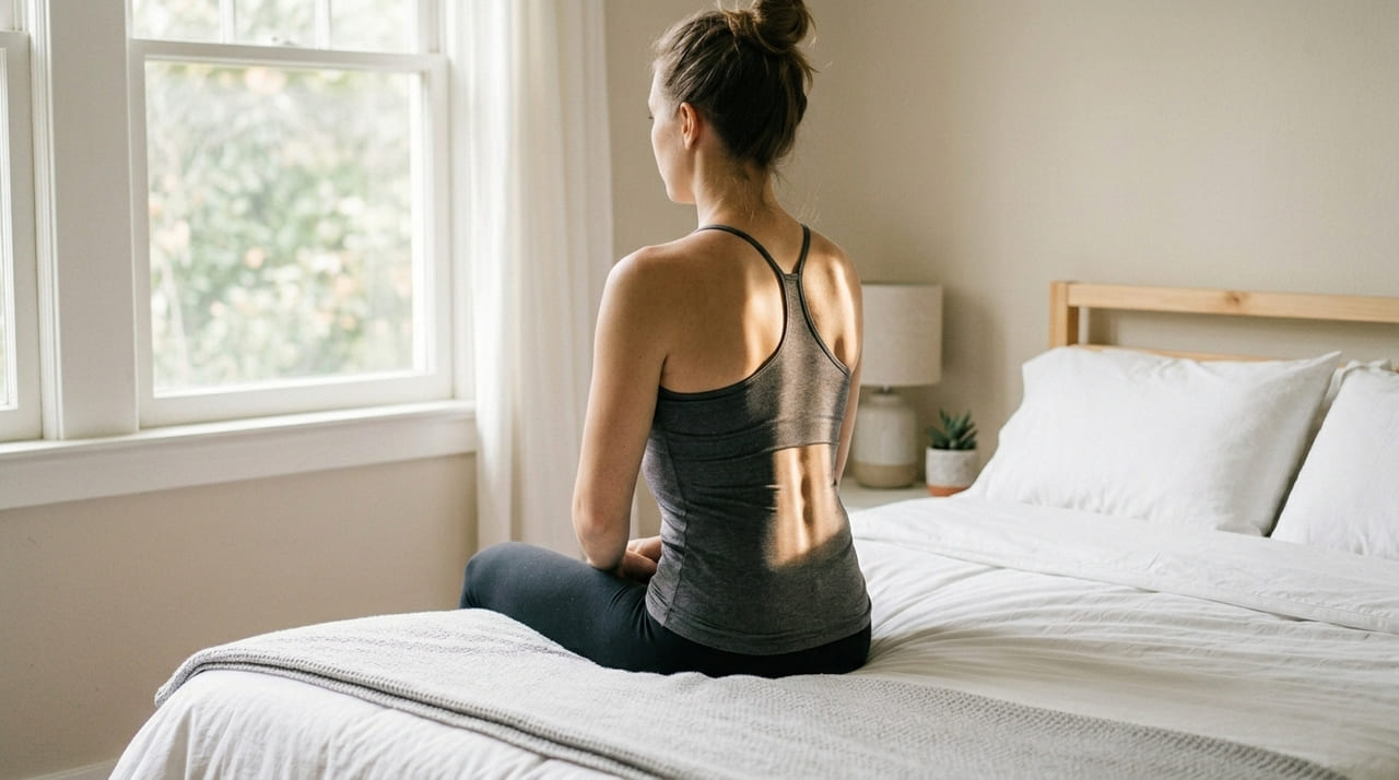 A ativação do transverso do abdômen logo ao despertar recruta fibras profundas que garantem um suporte sólido para a região das costas.