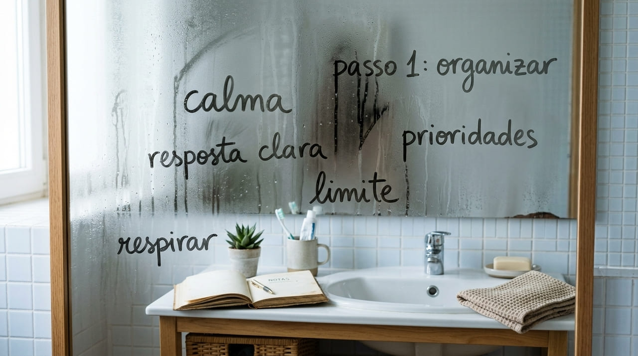Transformar o momento do banho em um ensaio para diálogos complexos prepara a mente para enfrentar confrontos reais com assertividade.