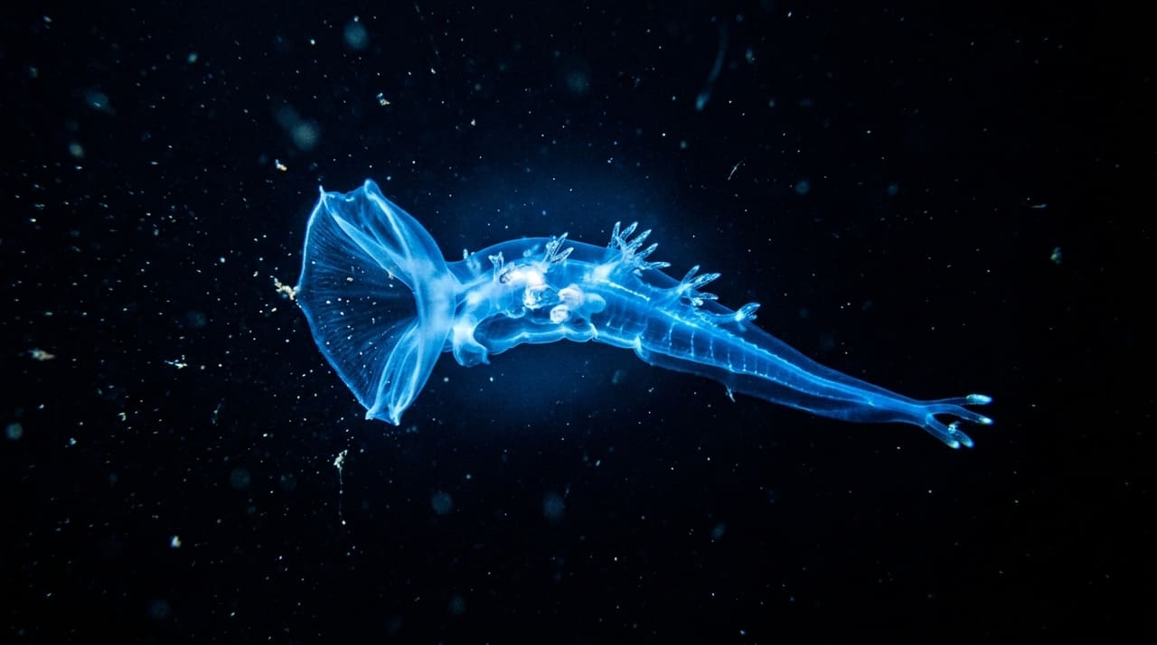 Este nudibrânquio nadador revela adaptações evolutivas surpreendentes para sobreviver à pressão extrema e à escuridão total do oceano abissal.