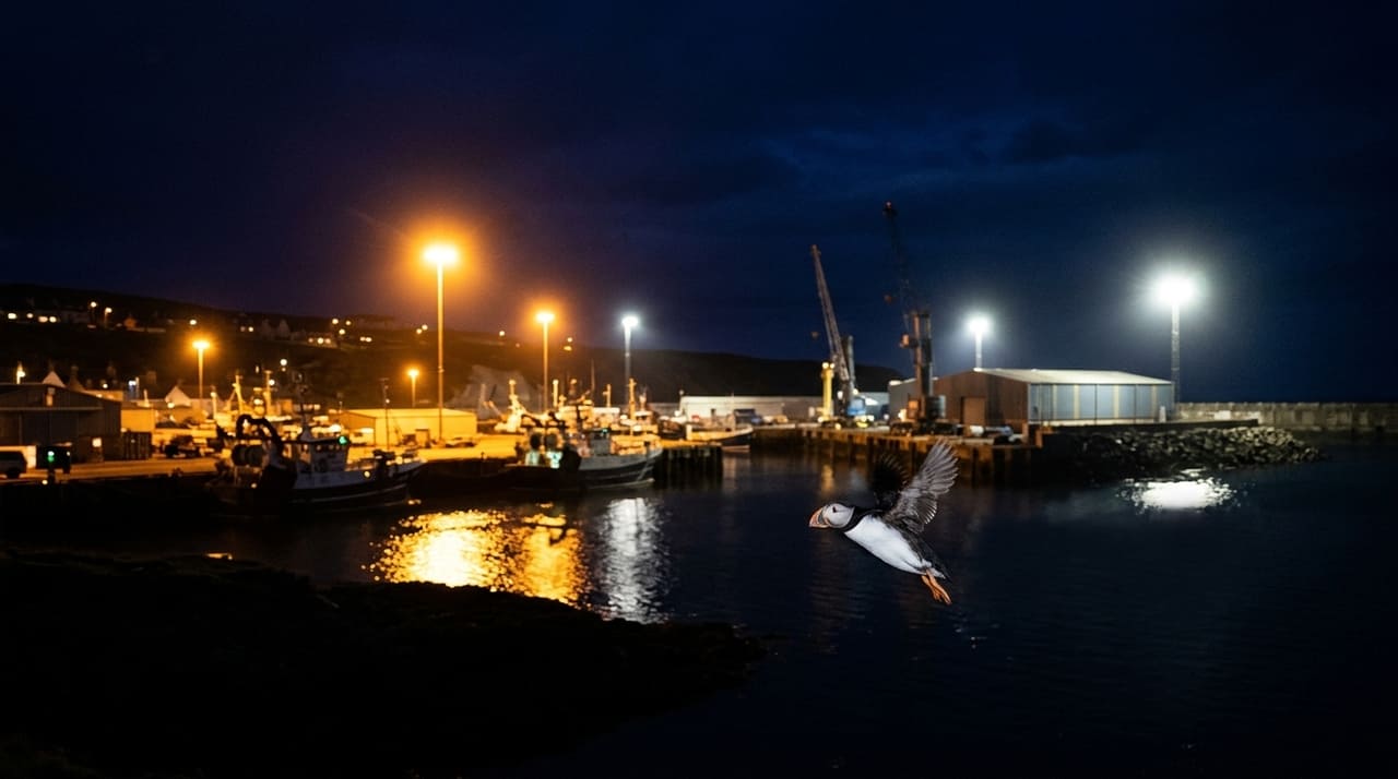 Adeus às luzes do porto: a poluição luminosa pode eliminar 40% da população mundial de papagaios-do-mar