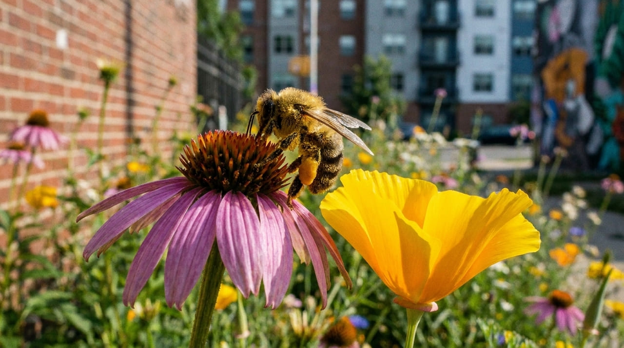 A diversidade de flores nas cidades é fundamental para manter o microbioma intestinal das abelhas e garantir a polinização.