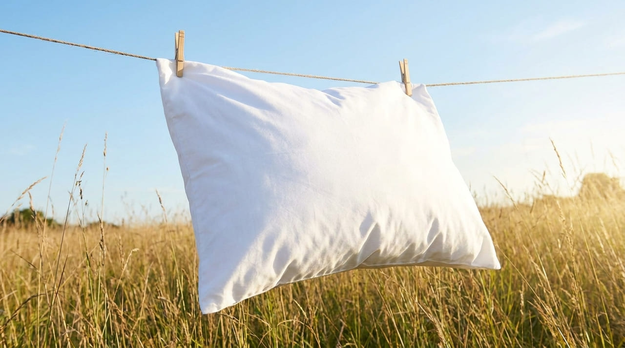 A lavagem correta com ciclos delicados e secagem em local arejado previne a proliferação de agentes alérgenos no quarto.