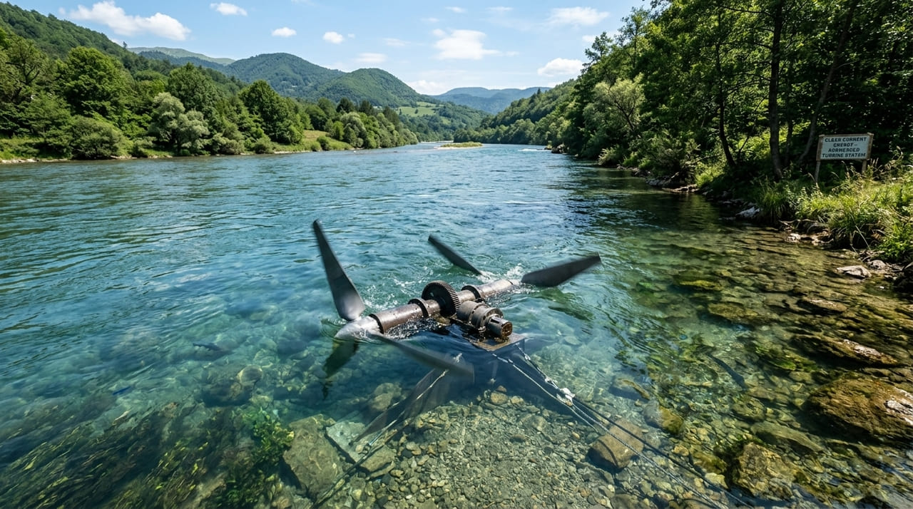 A tecnologia alemã utiliza a correnteza natural para produzir eletricidade sem a necessidade de barragens ou impactos visuais.