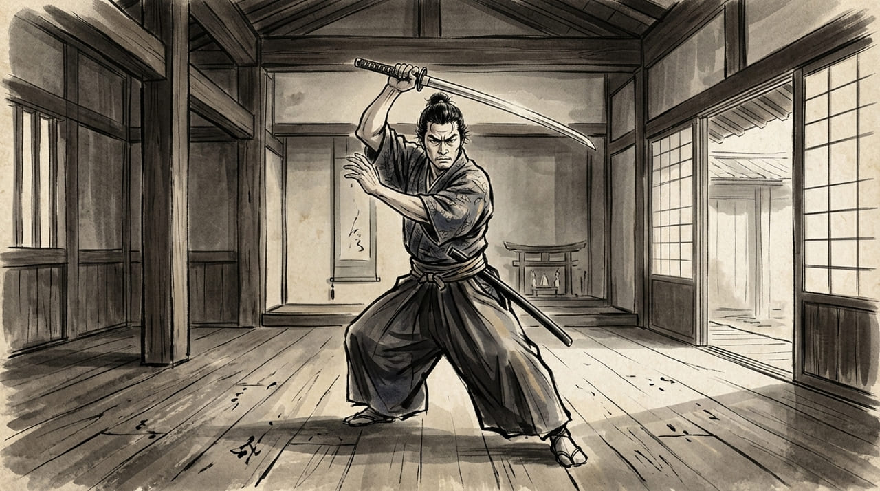 Miyamoto Musashi defendia que a maestria reside em manter a mente concentrada em um objetivo único e absoluto.