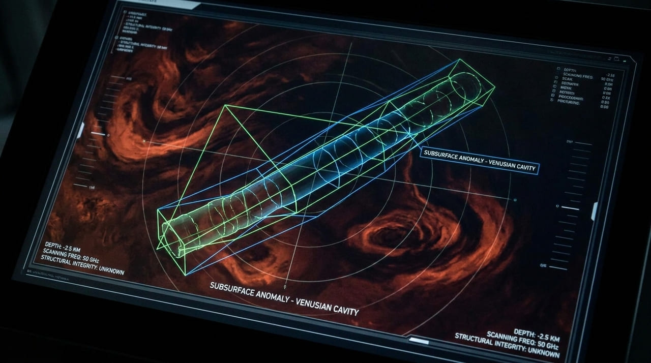 Dados da missão Magellan revelaram um imenso duto subterrâneo que sugere um passado geológico muito mais dinâmico e complexo no planeta vizinho.