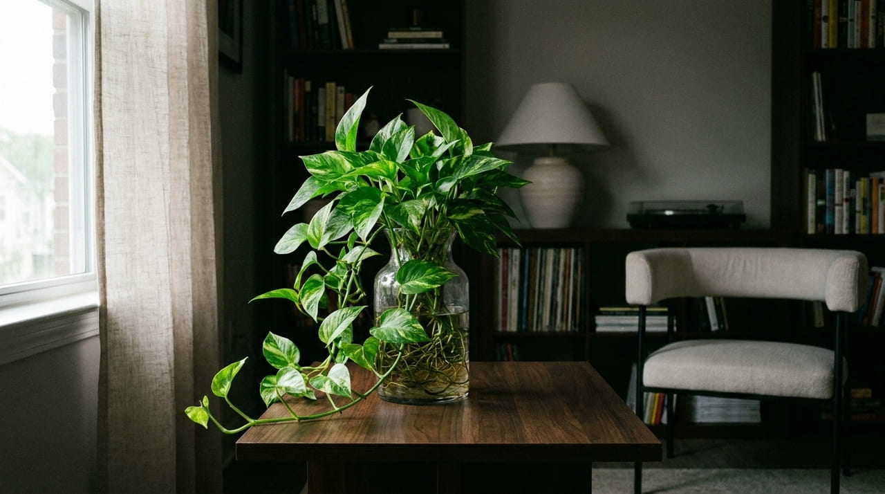 A escolha da iluminação indireta e o equilíbrio nas regas garantem uma folhagem vibrante para criar um oásis particular em casa.