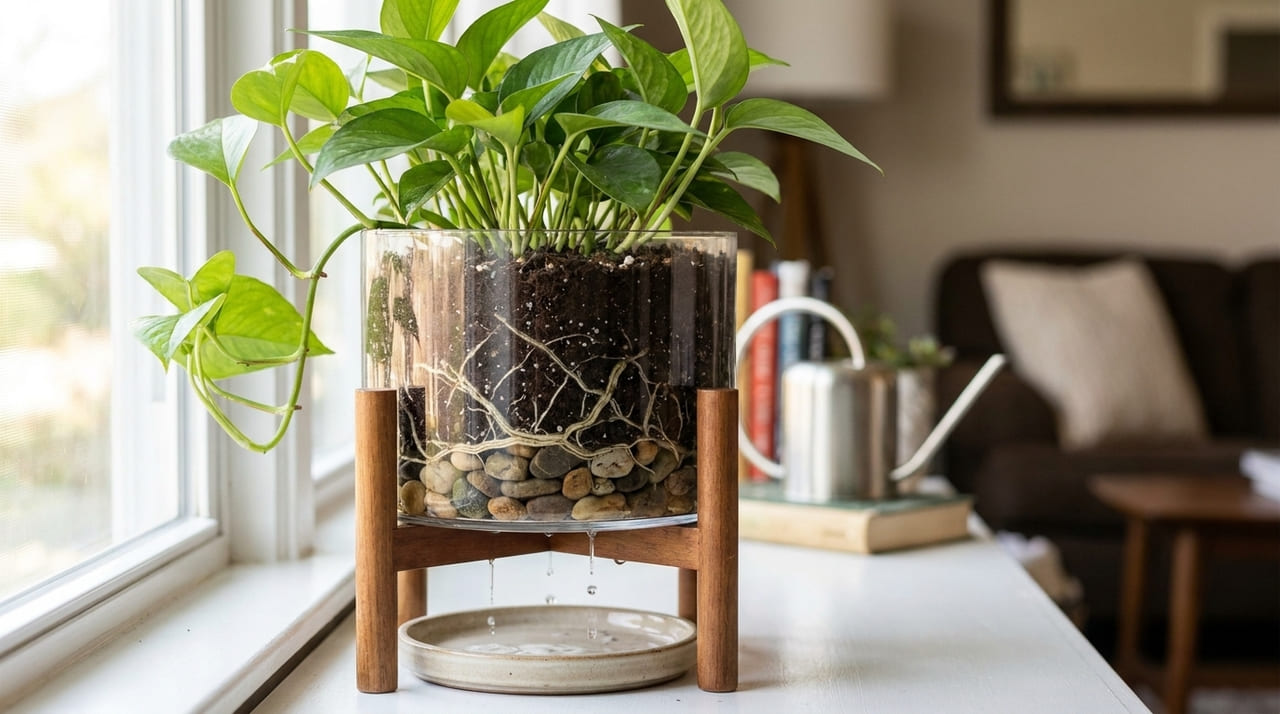 A resistência da jiboia permite que ela se adapte a diferentes ambientes, exigindo apenas cuidados básicos para evitar o apodrecimento das raízes.