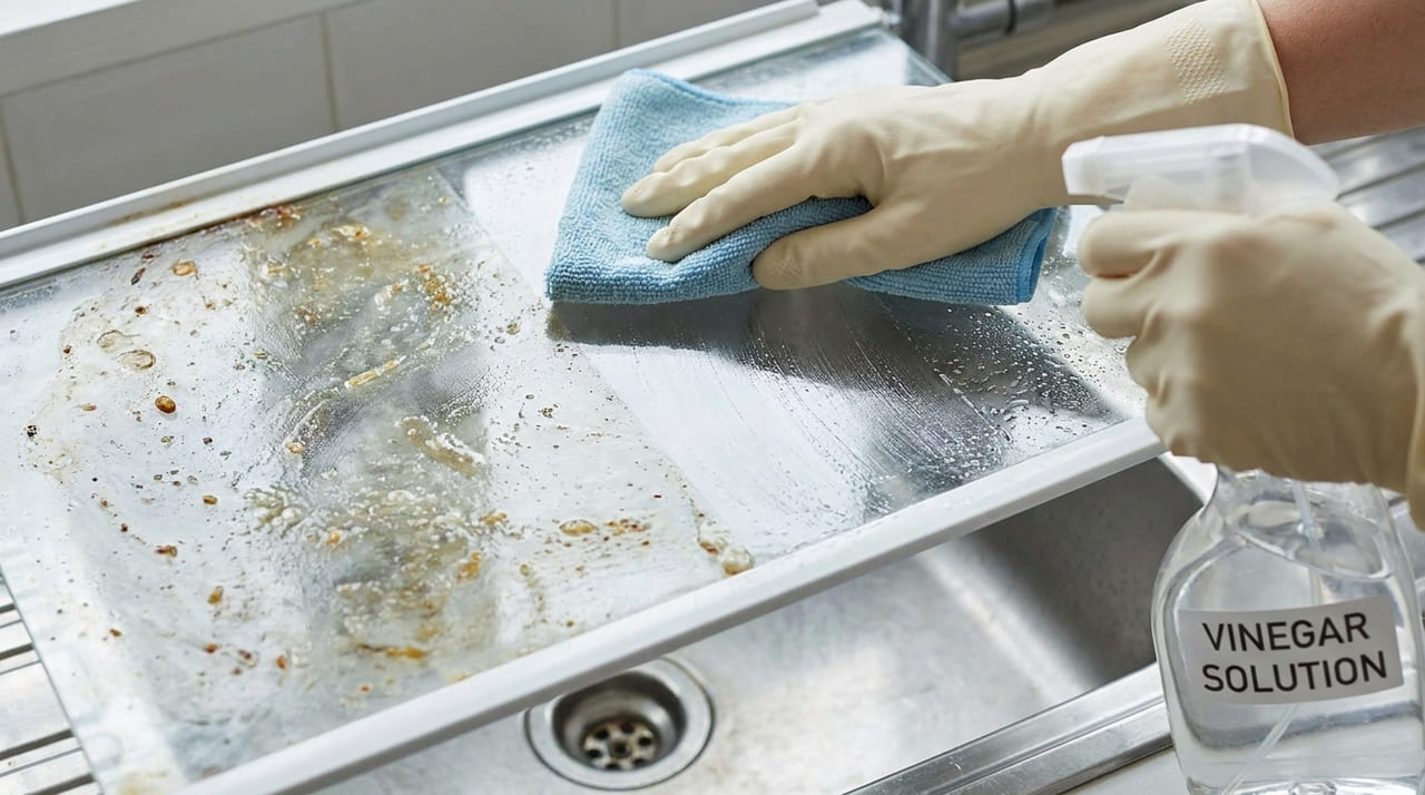 A higienização com vinagre branco antes das compras evita a proliferação de bactérias e garante a conservação dos nutrientes.