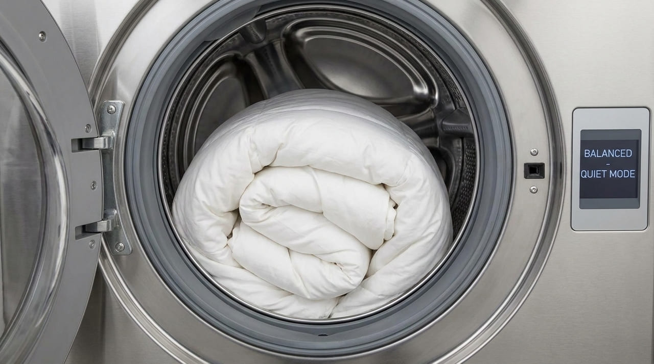 Utilizar a pesagem correta das roupas secas garante o equilíbrio do cesto e evita barulhos excessivos durante a centrifugação.