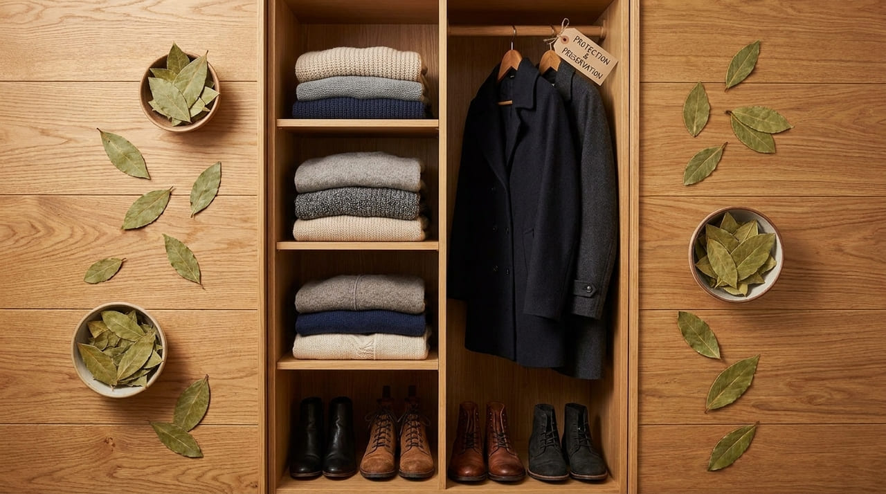 A utilização de repelentes botânicos preserva a integridade das fibras e garante a durabilidade das suas peças favoritas.