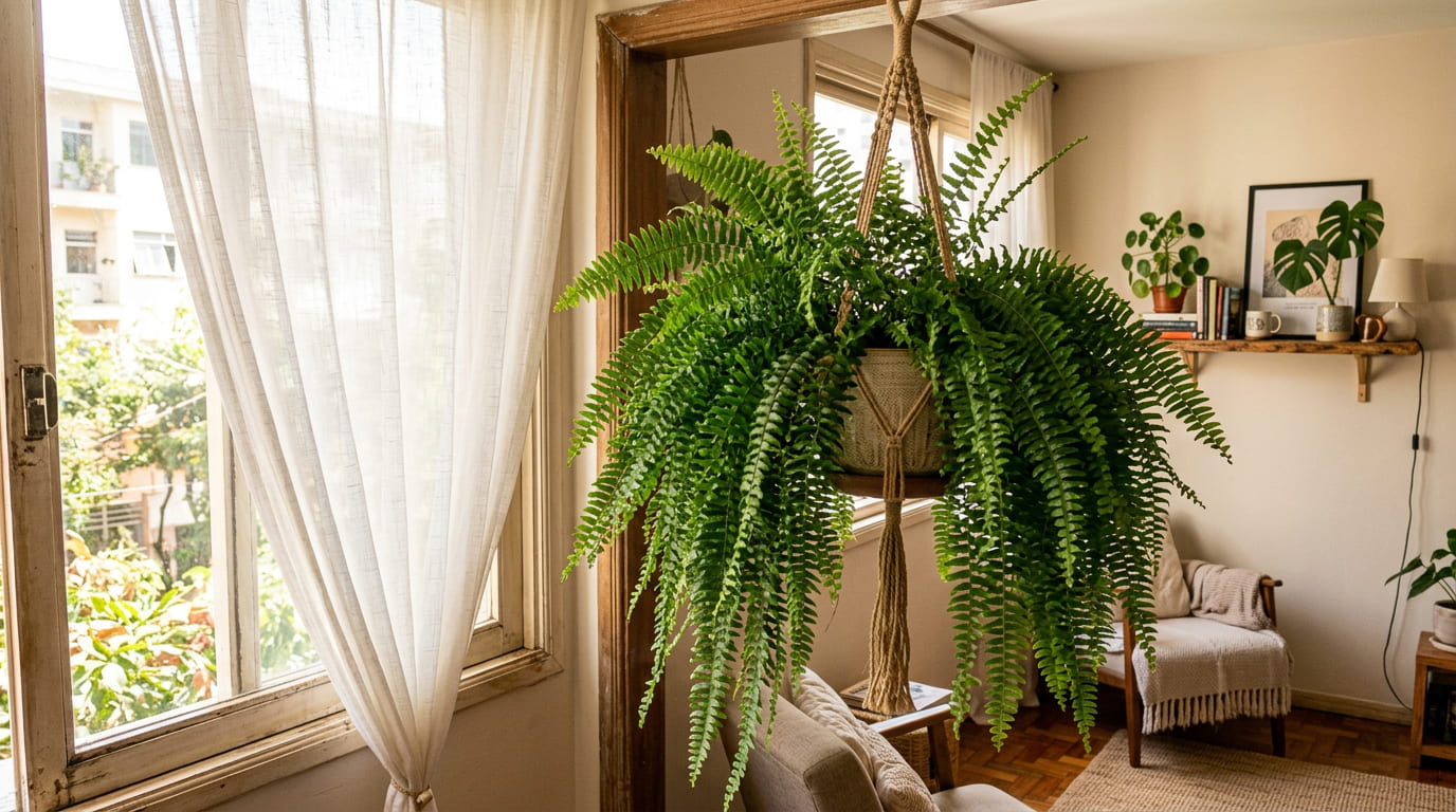O vigor das samambaias depende do equilíbrio entre luminosidade filtrada e proteção contra o vento. Evitar correntes de ar e manter a umidade estável são passos essenciais para garantir folhagens verdes e saudáveis em ambientes internos.