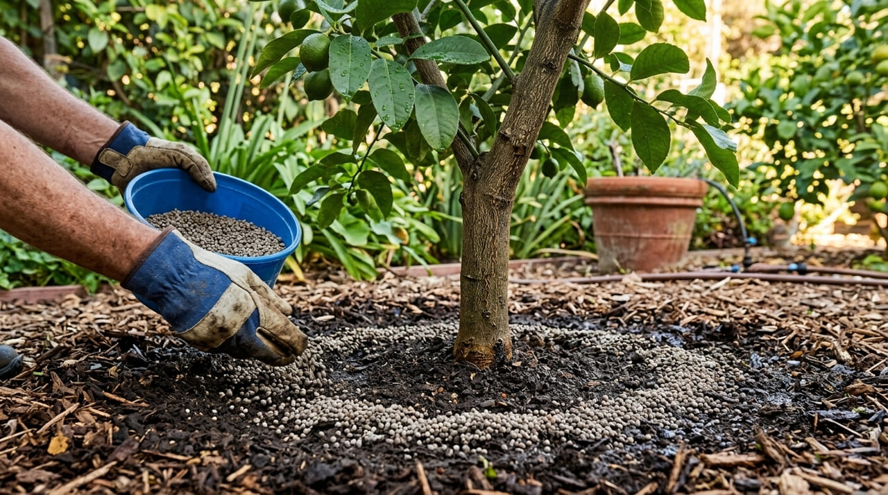 O equilíbrio entre adubação mineral e podas de limpeza no outono é essencial para fortalecer a estrutura da árvore.