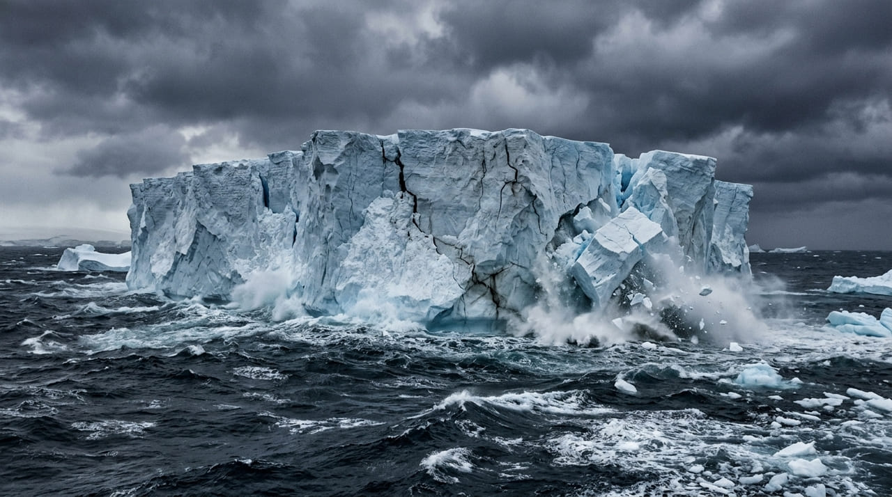 O movimento acelerado deste iceberg gigante alerta para a ruptura de padrões de estabilidade e a necessidade de monitoramento constante de eventos extremos.