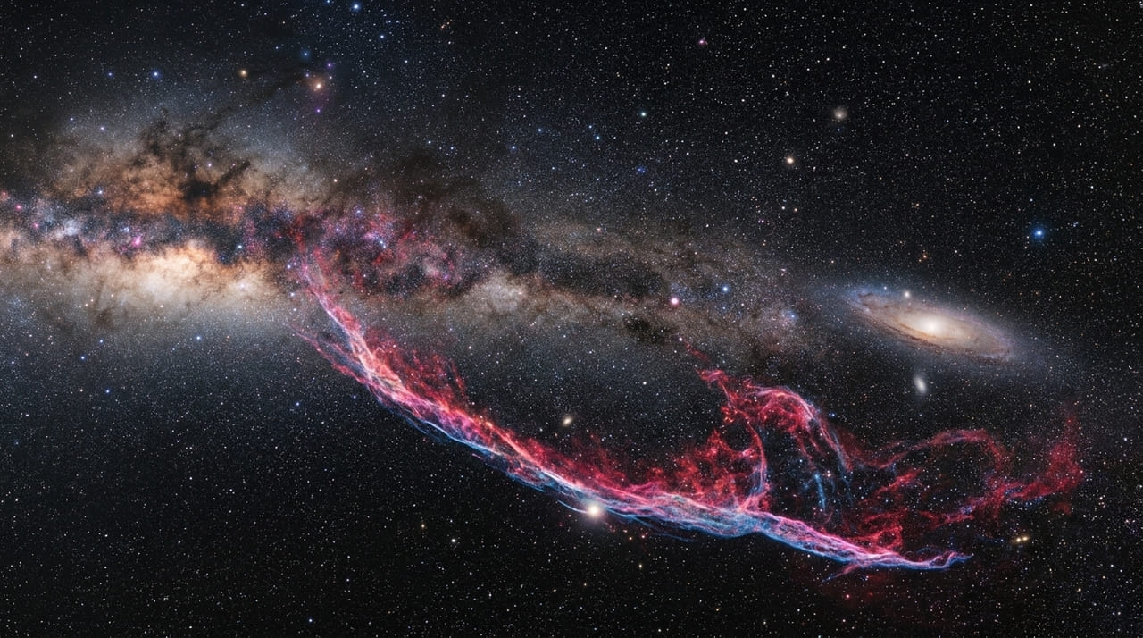 A descoberta de uma imensa nuvem gasosa na periferia galáctica sugere que a Via Láctea é maior e mais complexa do que se imaginava.