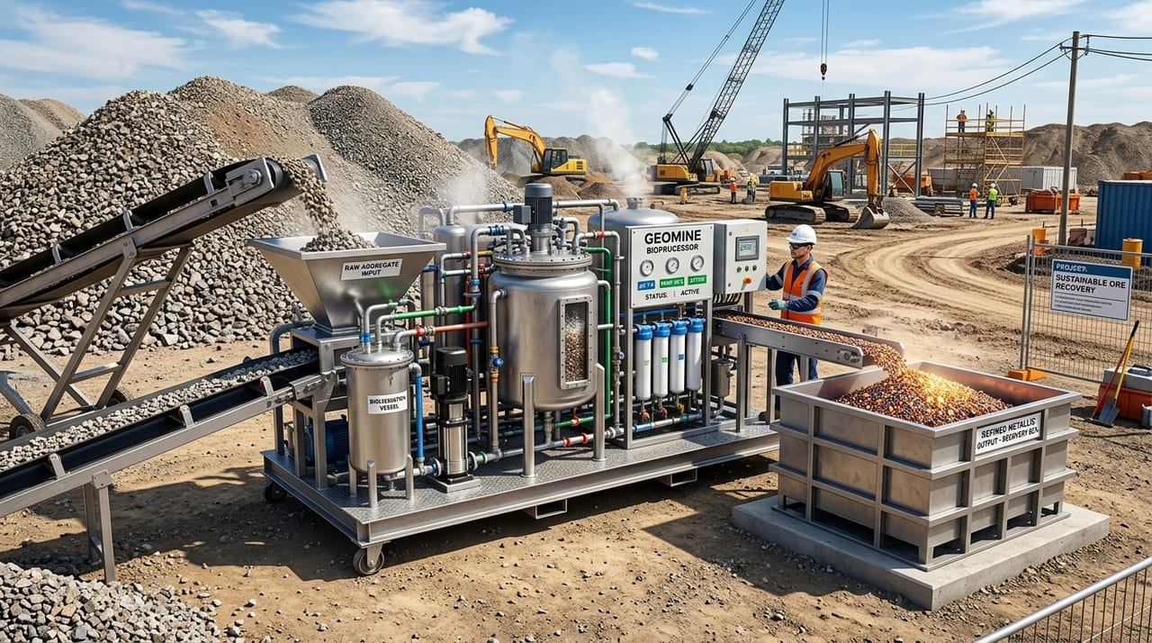 A extração de metais por meio de processos biológicos reduz o impacto ambiental e aumenta a eficiência na obtenção de recursos para grandes edificações.