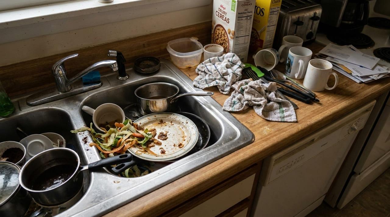 Cuidar da higiene da cozinha logo após o uso sinaliza ao cérebro que o dia terminou, garantindo um sono mais profundo e reparador.