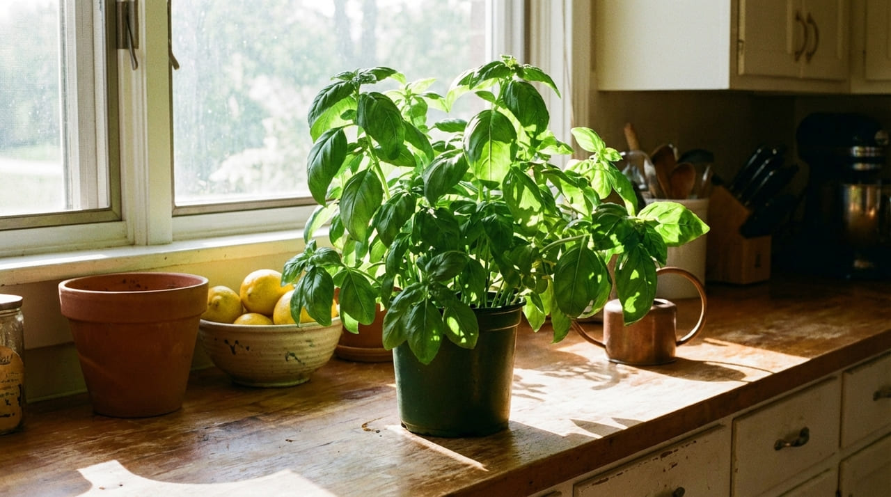 Remover os botões florais direciona a energia da planta para a produção de folhagem densa e mantém o sabor intenso da erva.