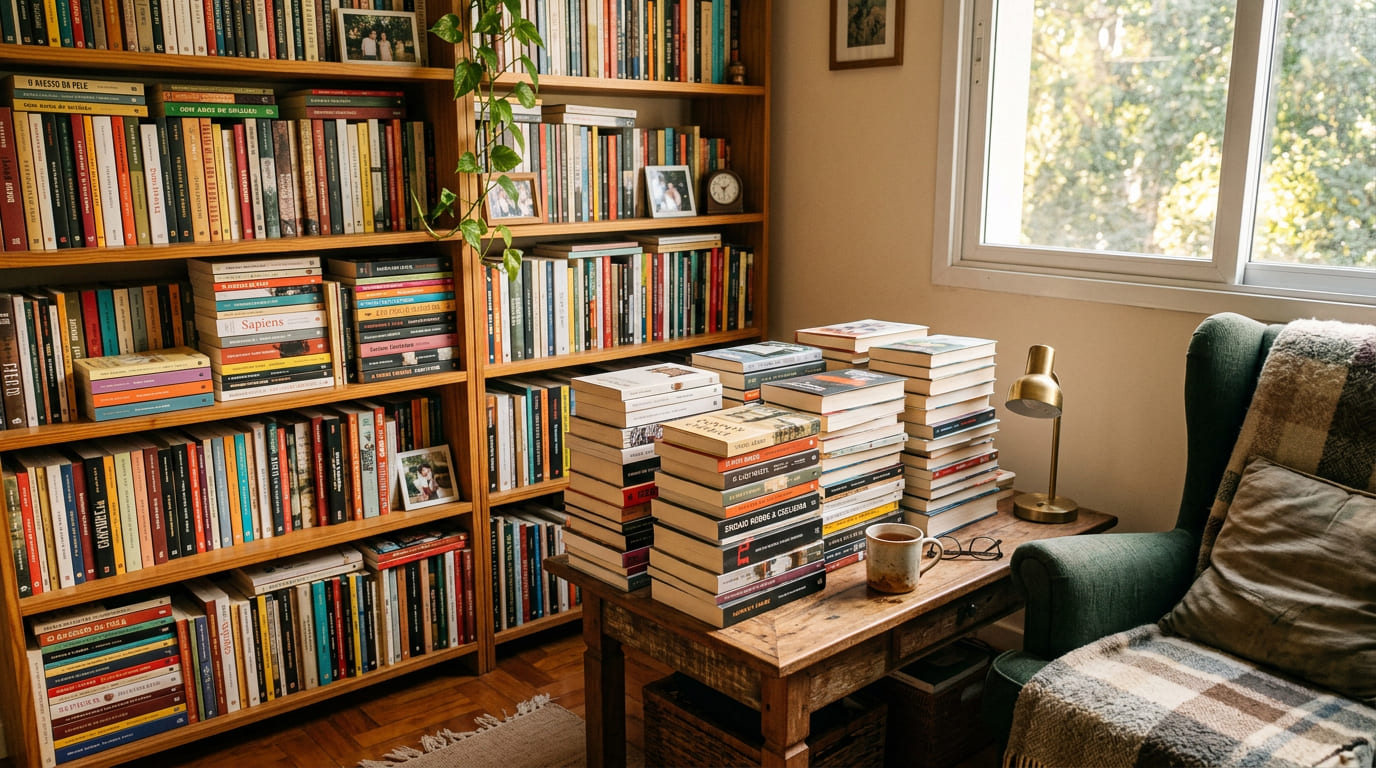 O hábito de acumular livros reflete nossas aspirações e o desejo contínuo de conhecimento. Transformar a biblioteca em um refúgio de prazer exige equilibrar o otimismo da compra com a realidade da rotina, garantindo que cada obra encontre seu momento ideal de leitura.