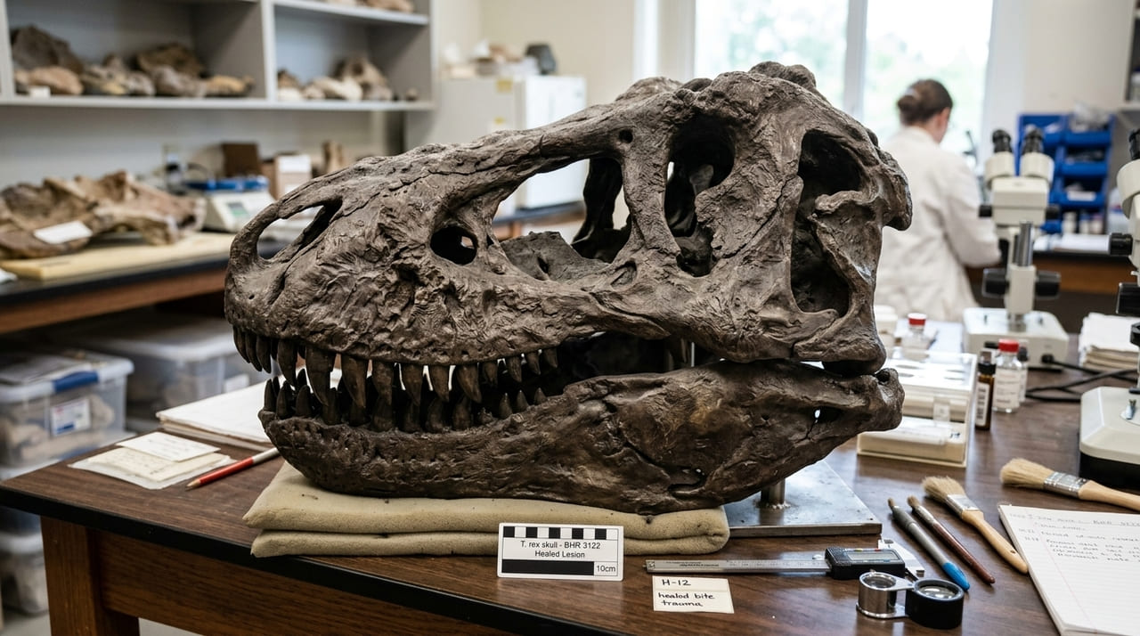 O fóssil de Scotty redefiniu os limites de tamanho do Tiranossauro rex, revelando um predador de mais de treze metros e oito toneladas.