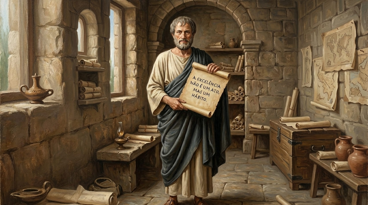 A repetição constante de nossas ações é o que define a qualidade final do nosso caráter.