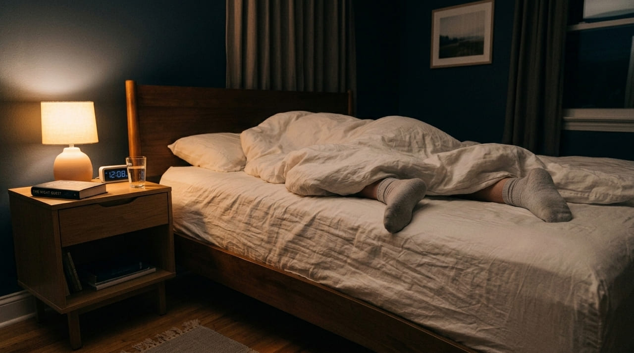 O ato de envolver os pés em um lençol funciona como uma âncora emocional que acalma o sistema nervoso contra as ansiedades noturnas.