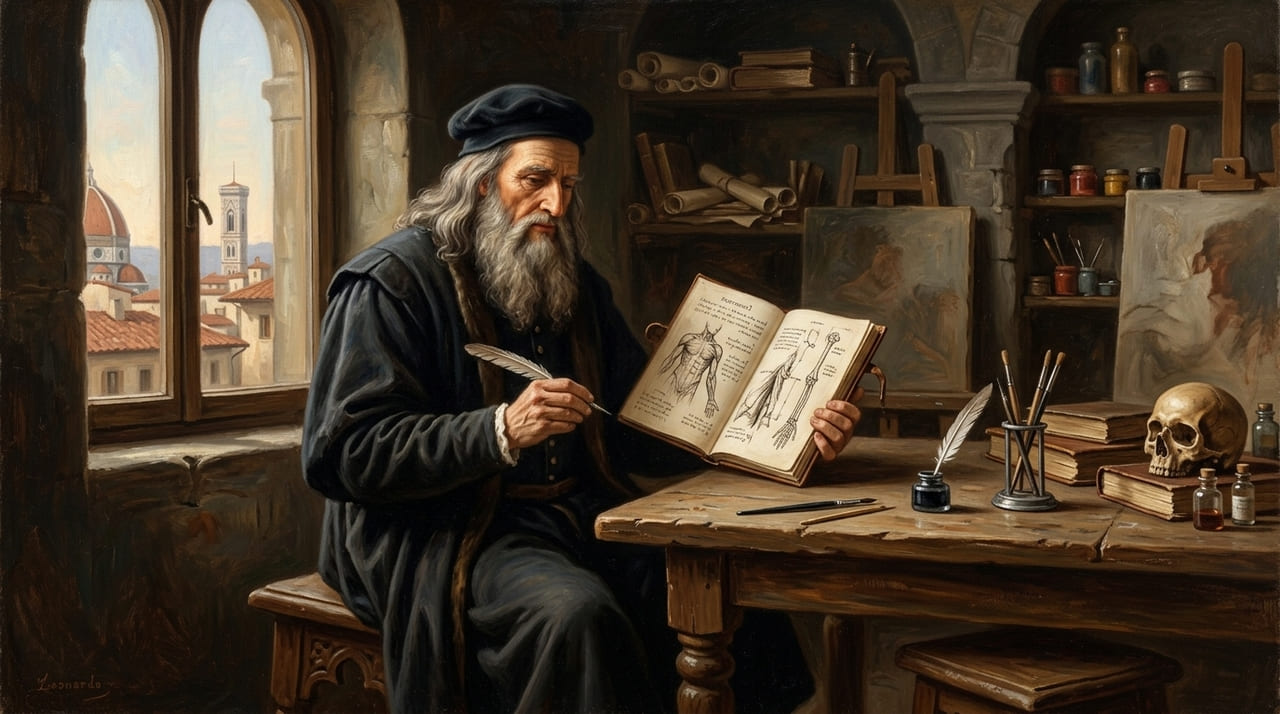 O gênio italiano Leonardo da Vinci via no aprendizado contínuo o único caminho seguro para a evolução da mente humana.