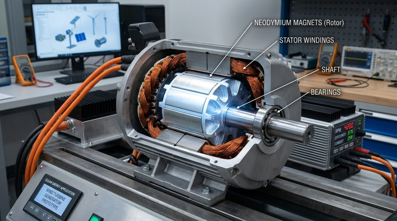 A abundância de óxidos de terras raras impulsiona a produção de ímãs de alta eficiência para motores e eletrônicos.